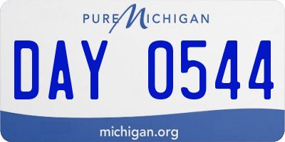 MI license plate DAY0544