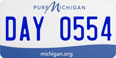 MI license plate DAY0554