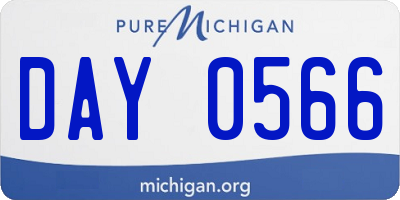 MI license plate DAY0566