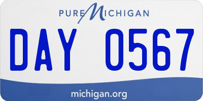 MI license plate DAY0567