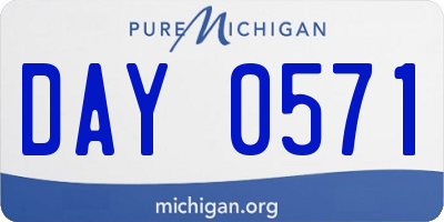 MI license plate DAY0571