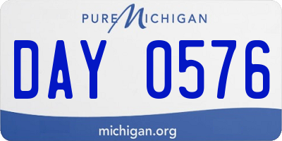 MI license plate DAY0576