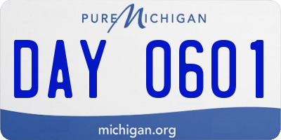 MI license plate DAY0601