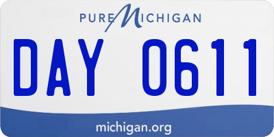 MI license plate DAY0611