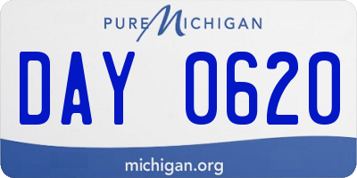 MI license plate DAY0620