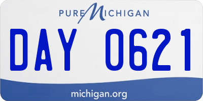 MI license plate DAY0621