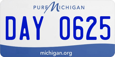 MI license plate DAY0625