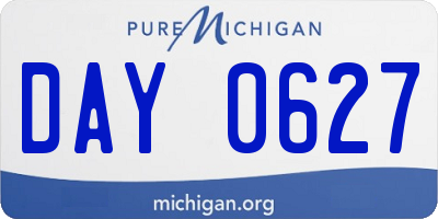 MI license plate DAY0627