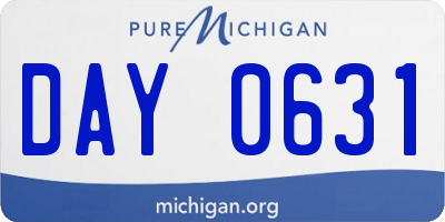 MI license plate DAY0631