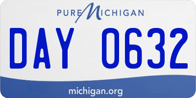 MI license plate DAY0632