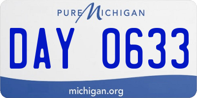 MI license plate DAY0633