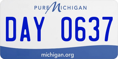 MI license plate DAY0637