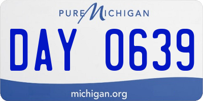 MI license plate DAY0639
