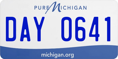 MI license plate DAY0641