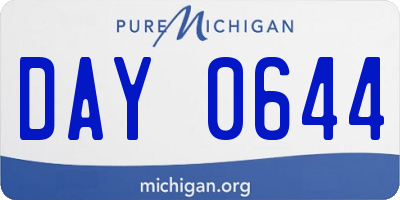 MI license plate DAY0644