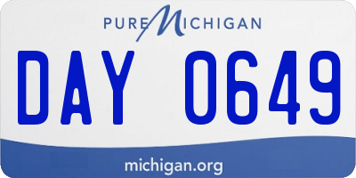 MI license plate DAY0649