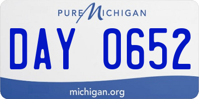 MI license plate DAY0652