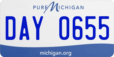 MI license plate DAY0655
