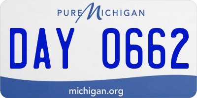 MI license plate DAY0662