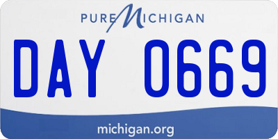 MI license plate DAY0669
