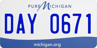 MI license plate DAY0671