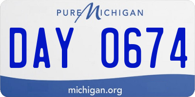 MI license plate DAY0674
