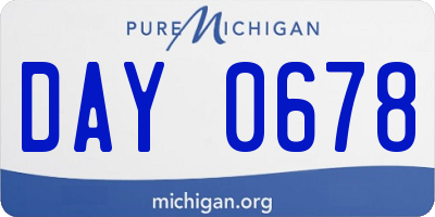 MI license plate DAY0678