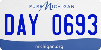 MI license plate DAY0693