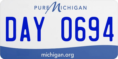MI license plate DAY0694
