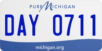MI license plate DAY0711