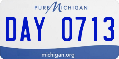 MI license plate DAY0713