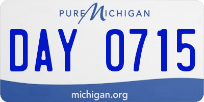 MI license plate DAY0715