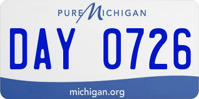 MI license plate DAY0726
