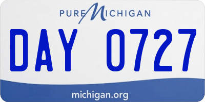 MI license plate DAY0727