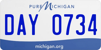 MI license plate DAY0734