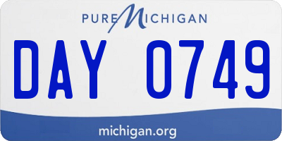 MI license plate DAY0749