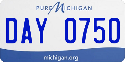 MI license plate DAY0750