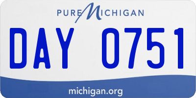 MI license plate DAY0751