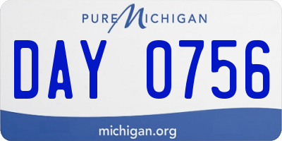 MI license plate DAY0756