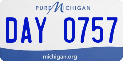 MI license plate DAY0757