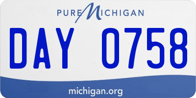 MI license plate DAY0758