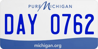 MI license plate DAY0762