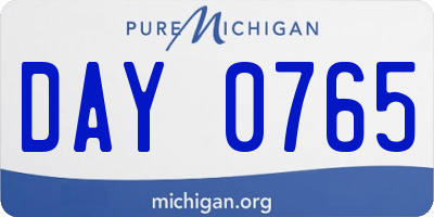 MI license plate DAY0765