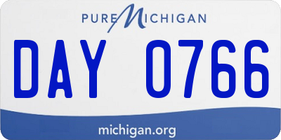 MI license plate DAY0766