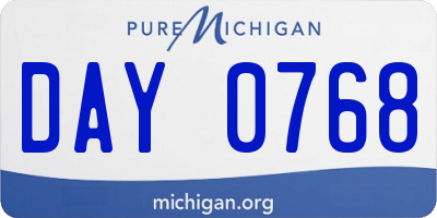 MI license plate DAY0768