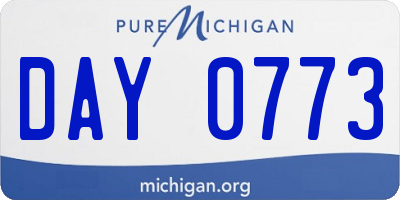 MI license plate DAY0773