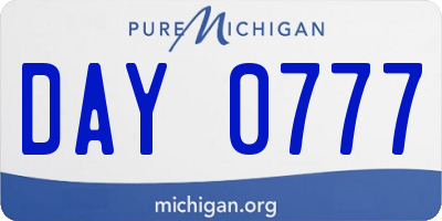 MI license plate DAY0777