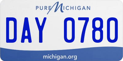MI license plate DAY0780