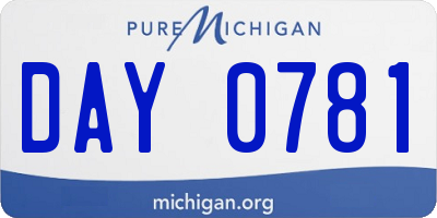 MI license plate DAY0781