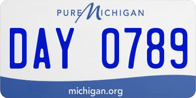 MI license plate DAY0789